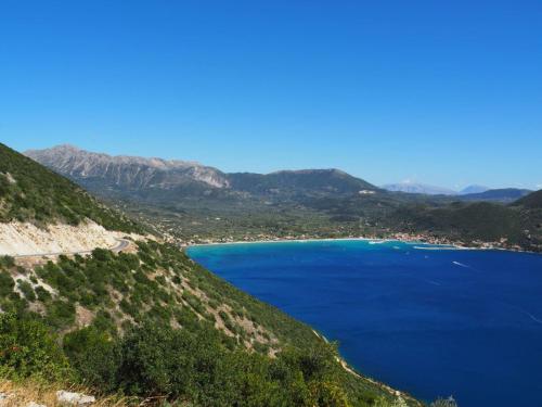 La baie de Vassiliki. D'ici nous avions une superbe vue sur la baie et sur les îles au sud comme celle de Kefalonia 