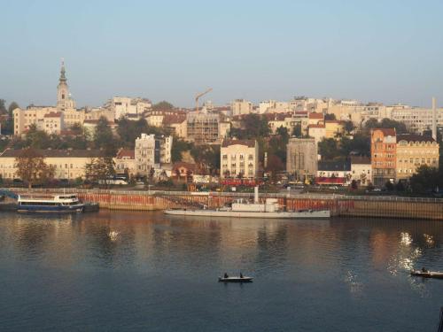 Vue sur le Danube et Belgrade